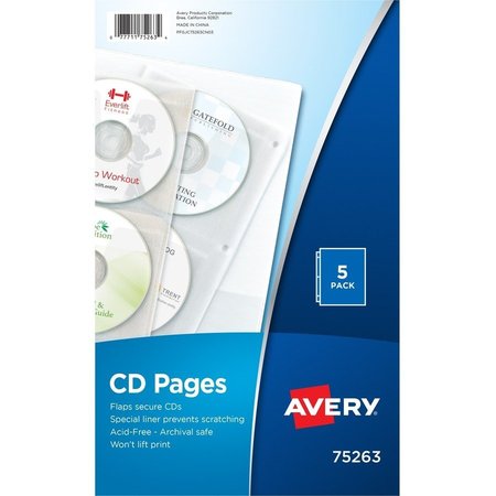 AVERY Pages, Cd Rom, Binder, 5Pk AVE75263